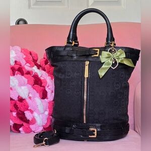 Michael Michael Kors Black Jaquard Kingsbury Tote